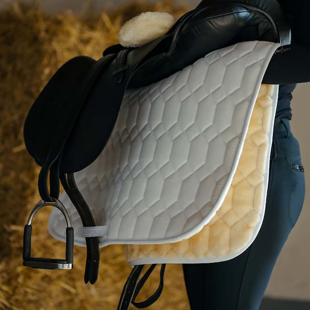Tapis de selle dressage HS Sheeplike Blanc