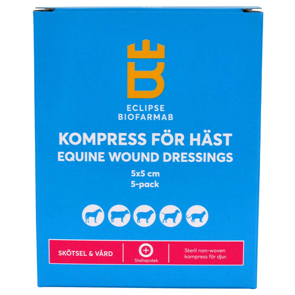 Compresses stériles pour plaies équines 5-pack 5x5cm