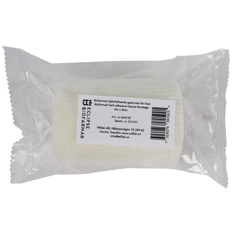 Bandage en gaze auto-adhésif pour chevaux 8cmx4m