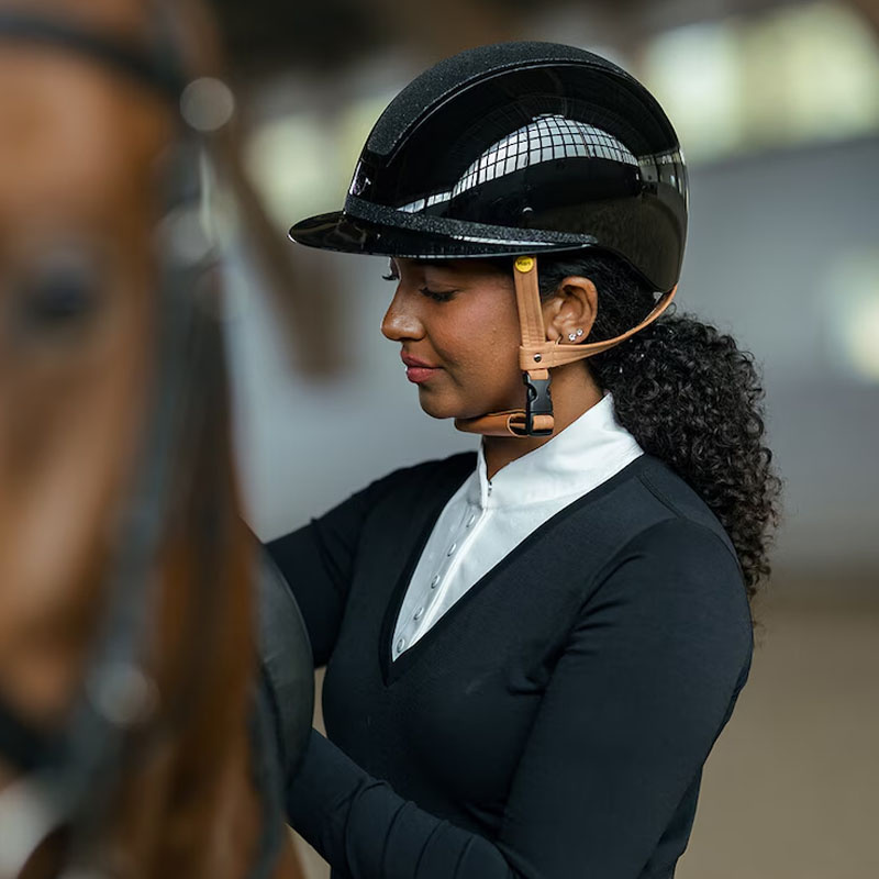 Casque d'équitation HS MIPS Vision Shiny Star Noir