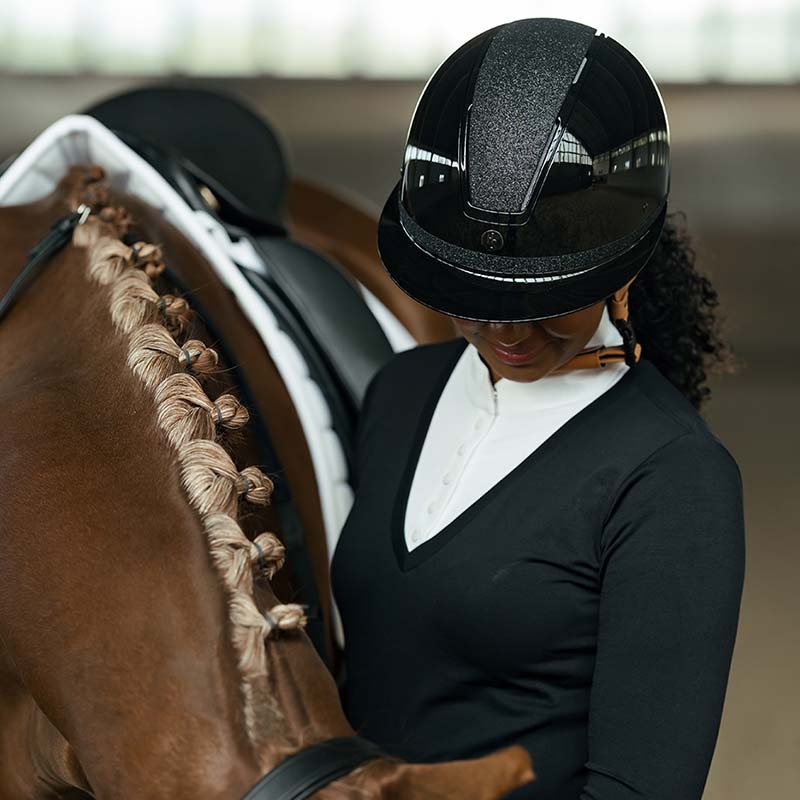 Casque d'équitation HS MIPS Vision Shiny Star Noir