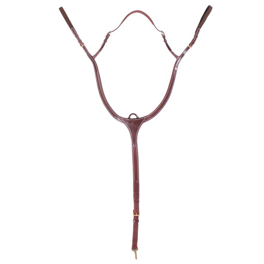 Sangle avec Logo E en Laiton/Marron 