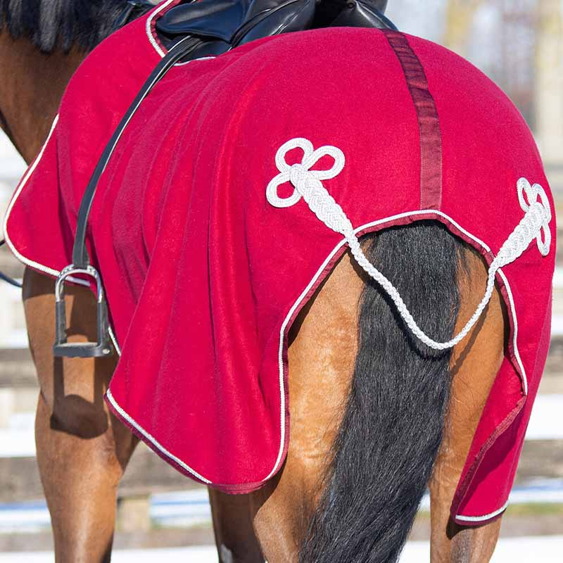 Couvertures de Marcheur Ornament Fleece Bordeaux/Argent