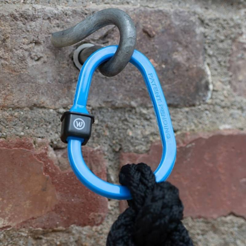 Mousqueton Safety Lock 2-pack Bleu