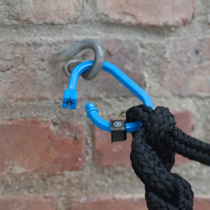 Mousqueton Safety Lock 2-pack Bleu