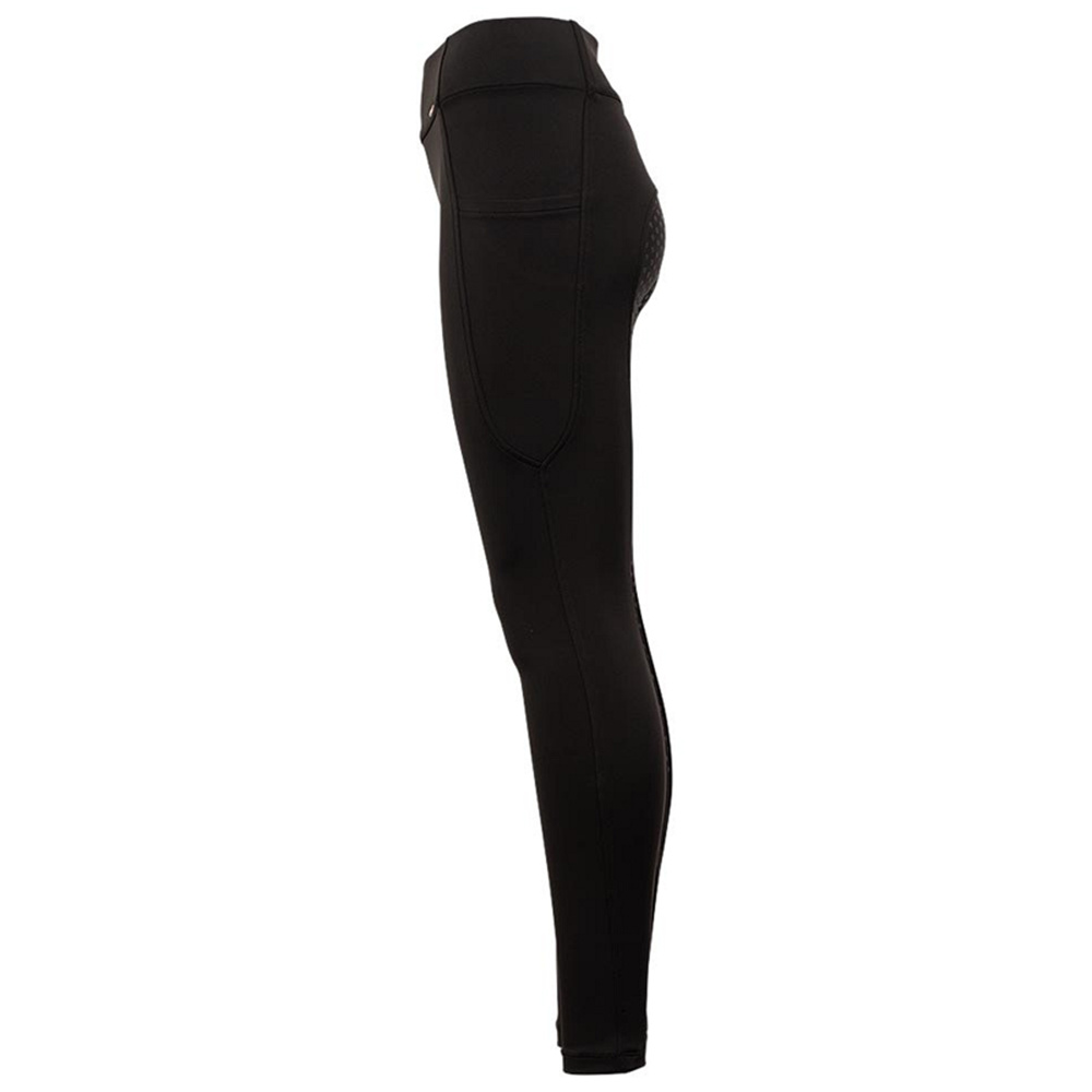 Collants d'équitation enfant/junior Bouvardia Silicone intégral Noir