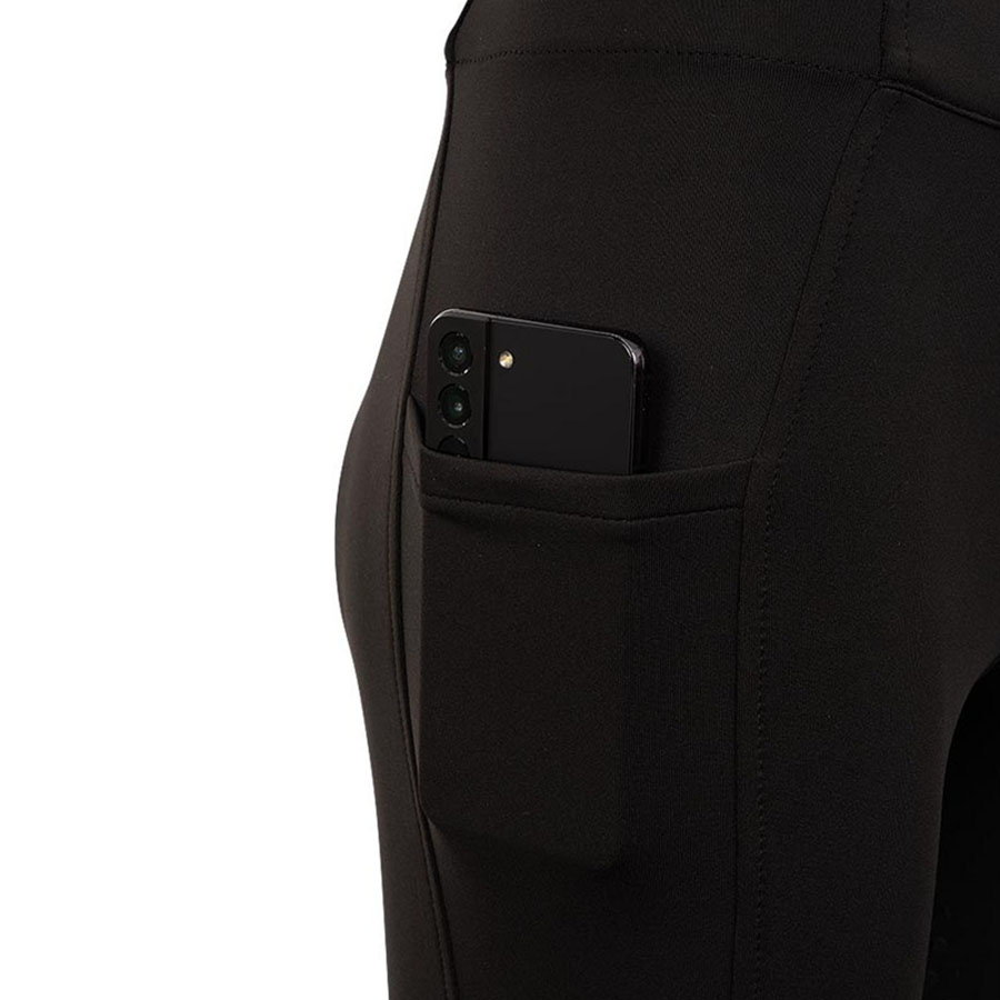 Collants d'équitation enfant/junior Bouvardia Silicone intégral Noir