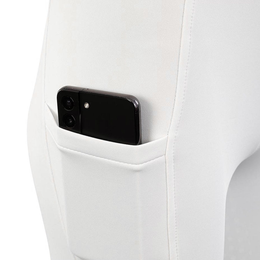 Collants d'équitation Bouvardia Silicone Full Seat Blanc