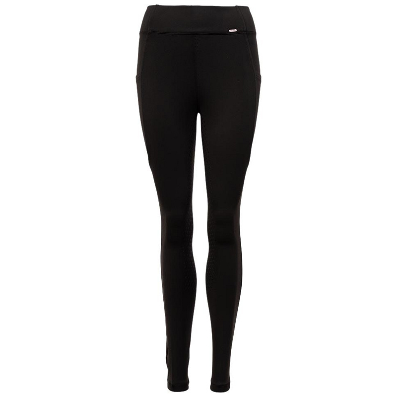 Collants d'équitation enfant/junior Bitterroot Silicone intégral Noir
