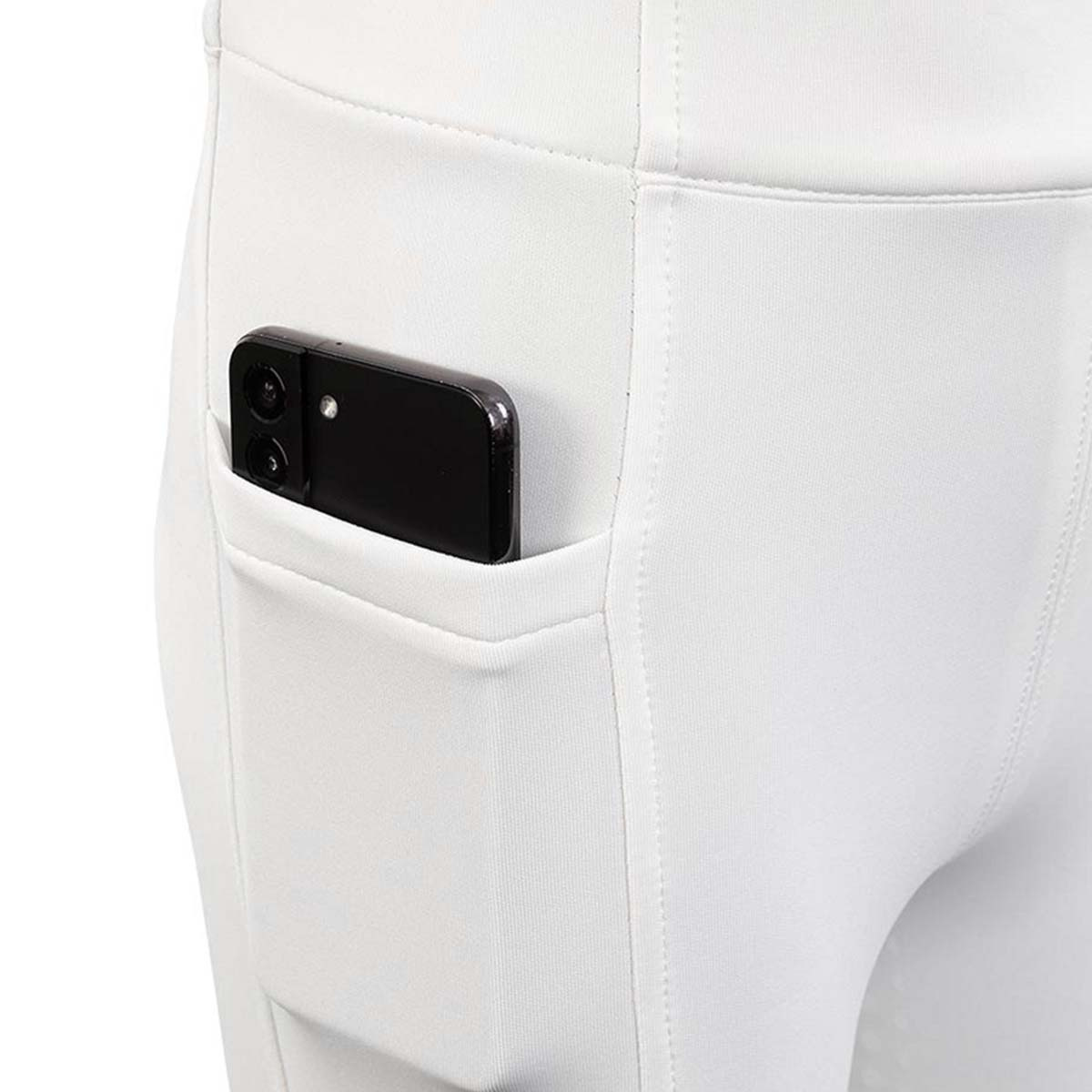 Collants d'équitation Enfant/Junior Bitterroot Silicone Full Seat Blanc