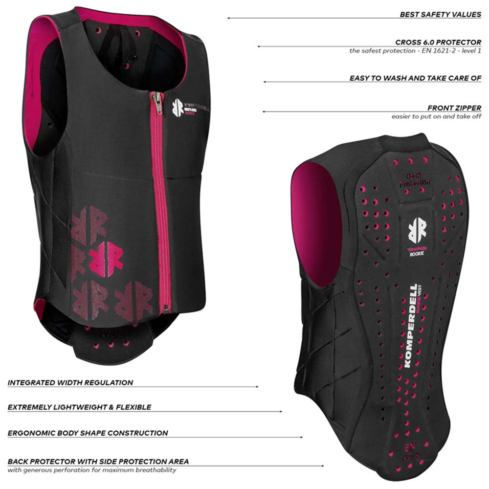 Protection dorsale Enfant/Junior Ballistic Noir/Rose