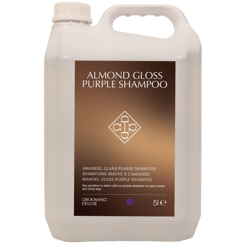 Shampoing pour chevaux gris Almond Gloss Purple 5L