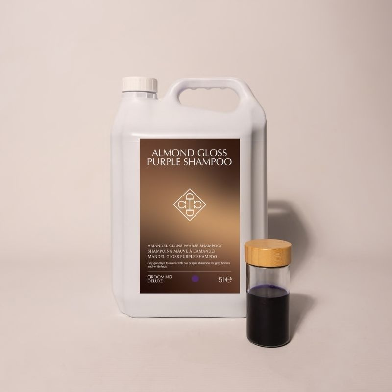 Shampoing pour chevaux gris Almond Gloss Purple 5L
