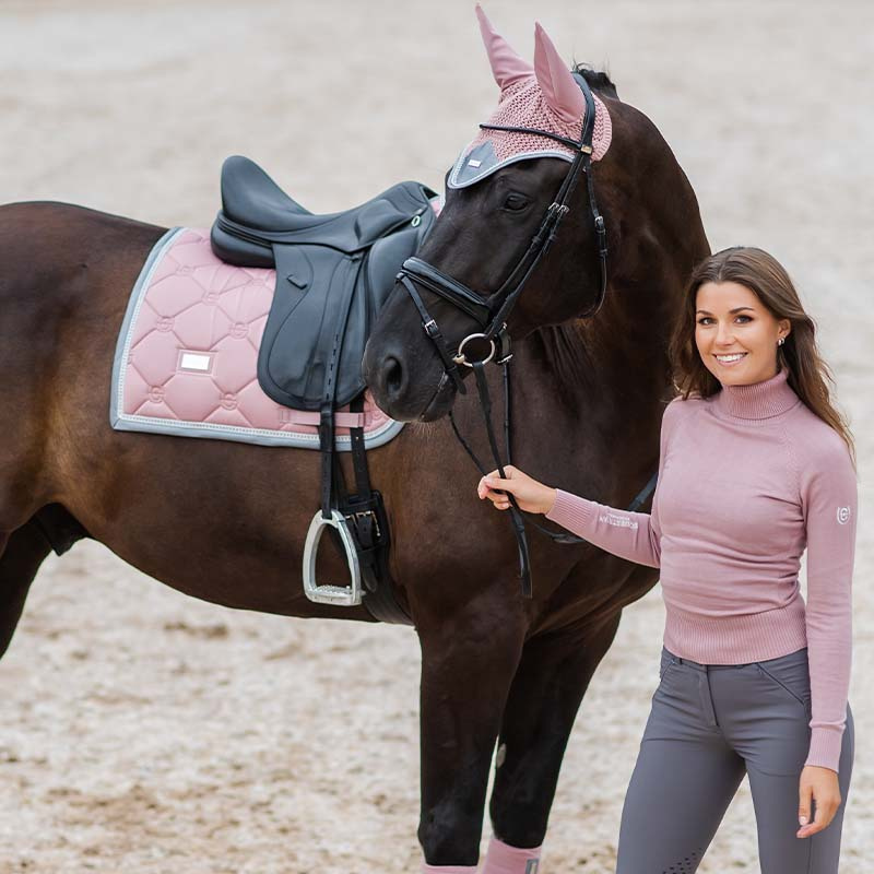 Tapis de selle dressage ES Pink Pearl