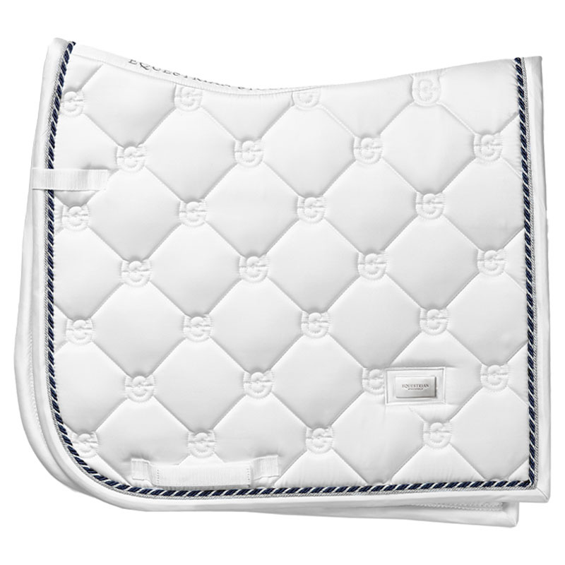 Tapis de selle dressage ES White Perfection Silver