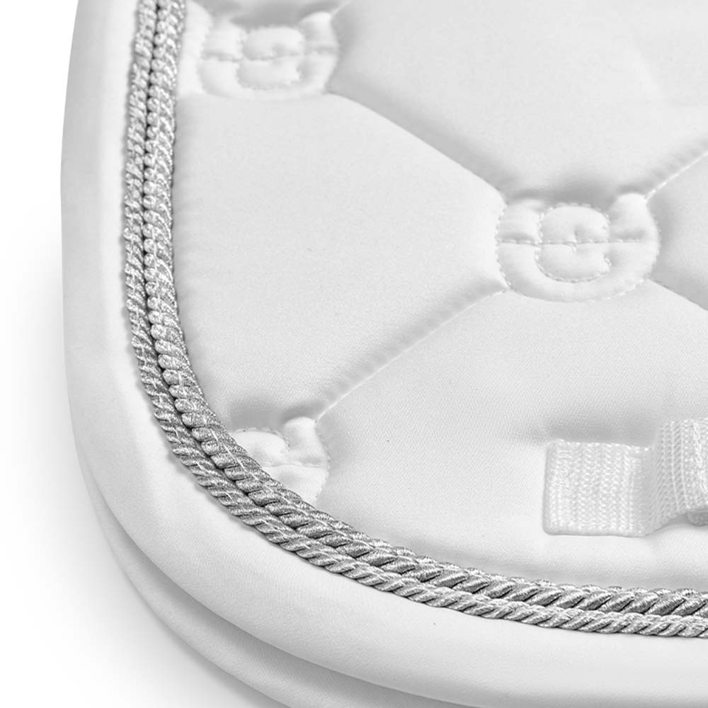 Tapis de selle dressage ES White Perfection Silver