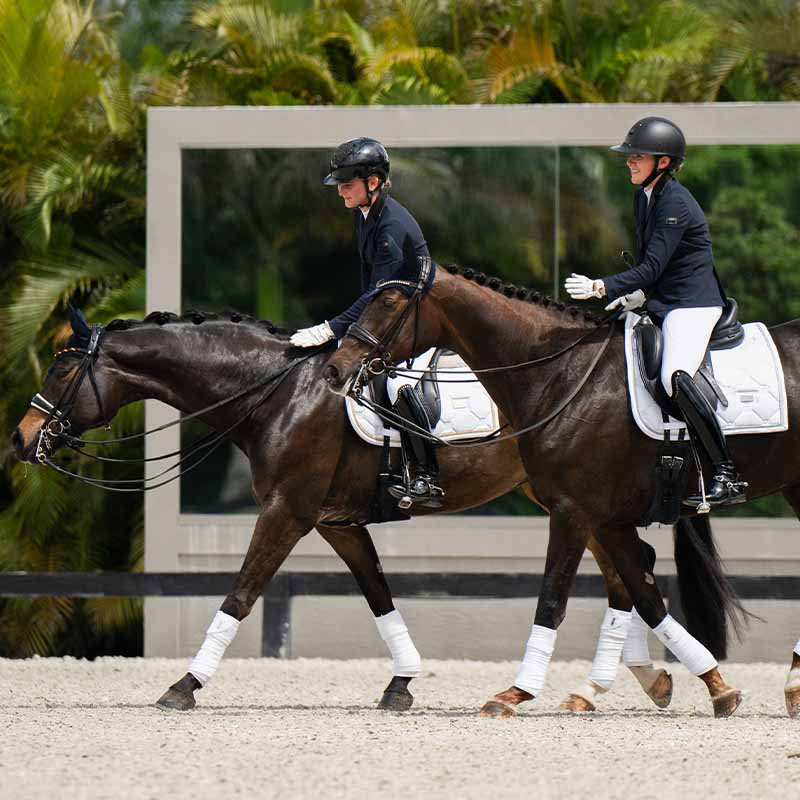 Tapis de selle dressage ES White Perfection Silver