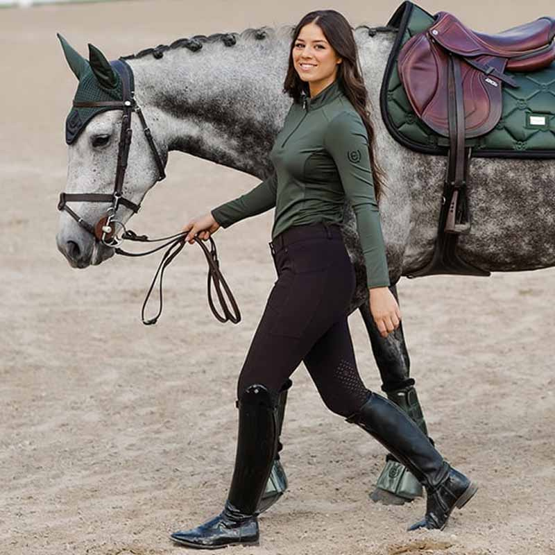 Pantalon d'équitation ES Jump Elite Knee Grip Black