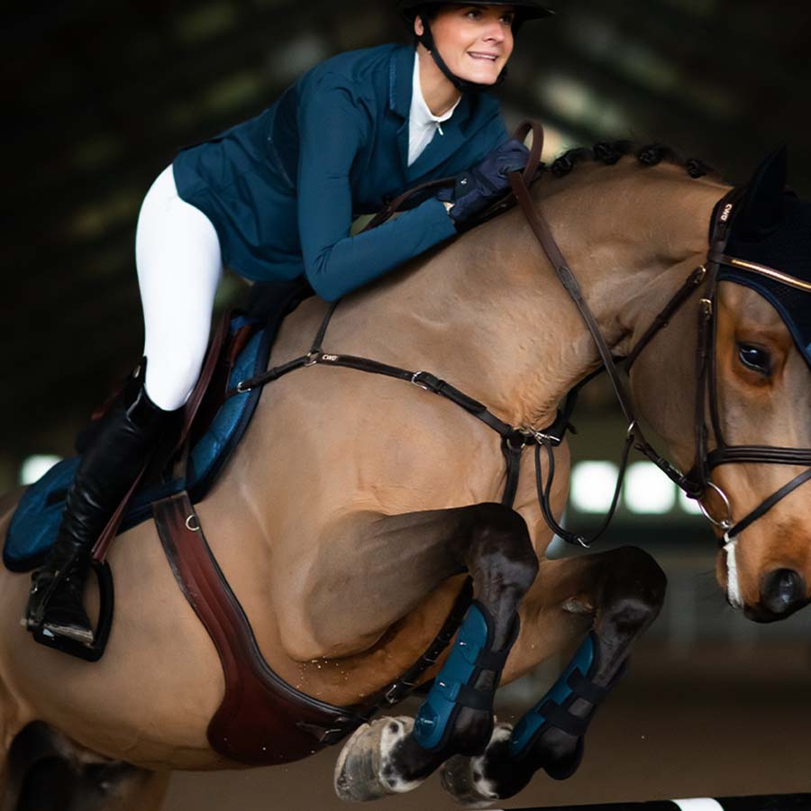 Pantalon d'équitation ES Jump Elite Knee Grip White Perfection