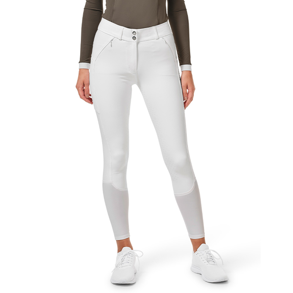 Pantalon d'équitation ES Dressage Elite Full Grip White Perfection
