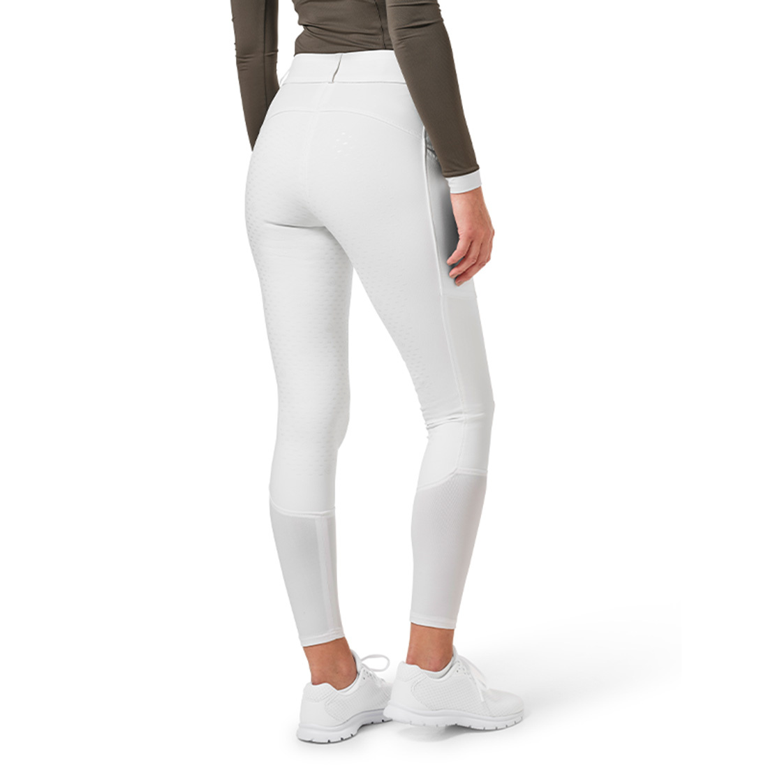 Pantalon d'équitation ES Dressage Elite Full Grip White Perfection