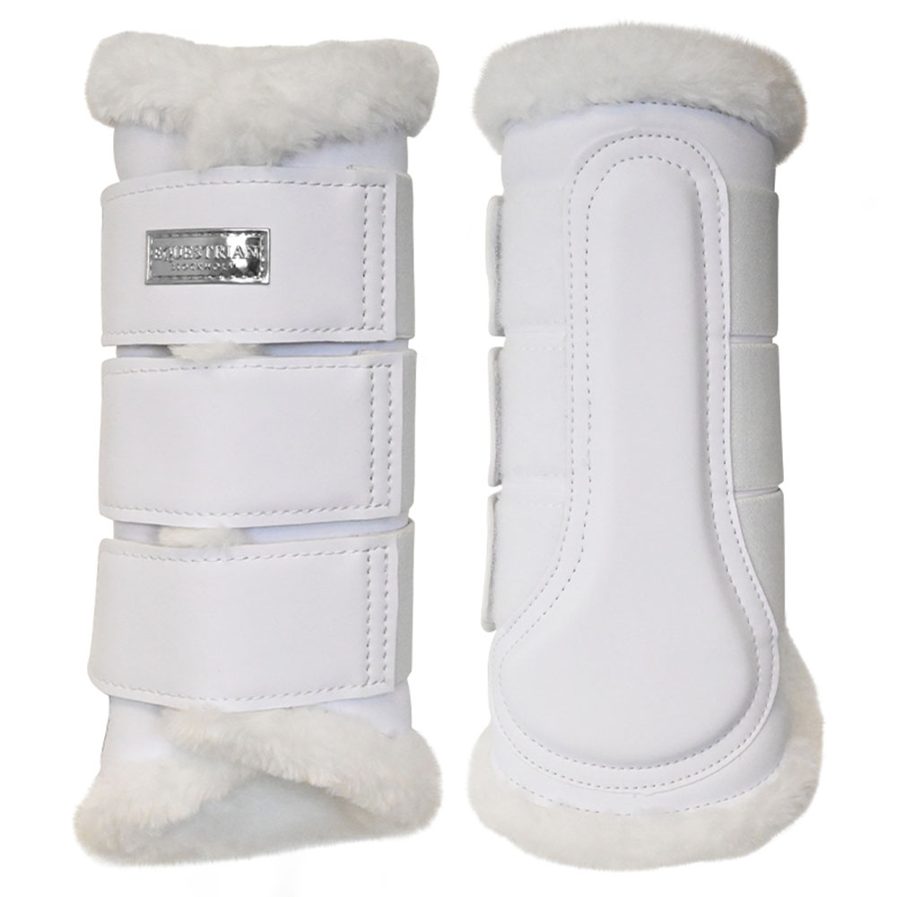 Guêtres fermées ES Faux Fur White Silver