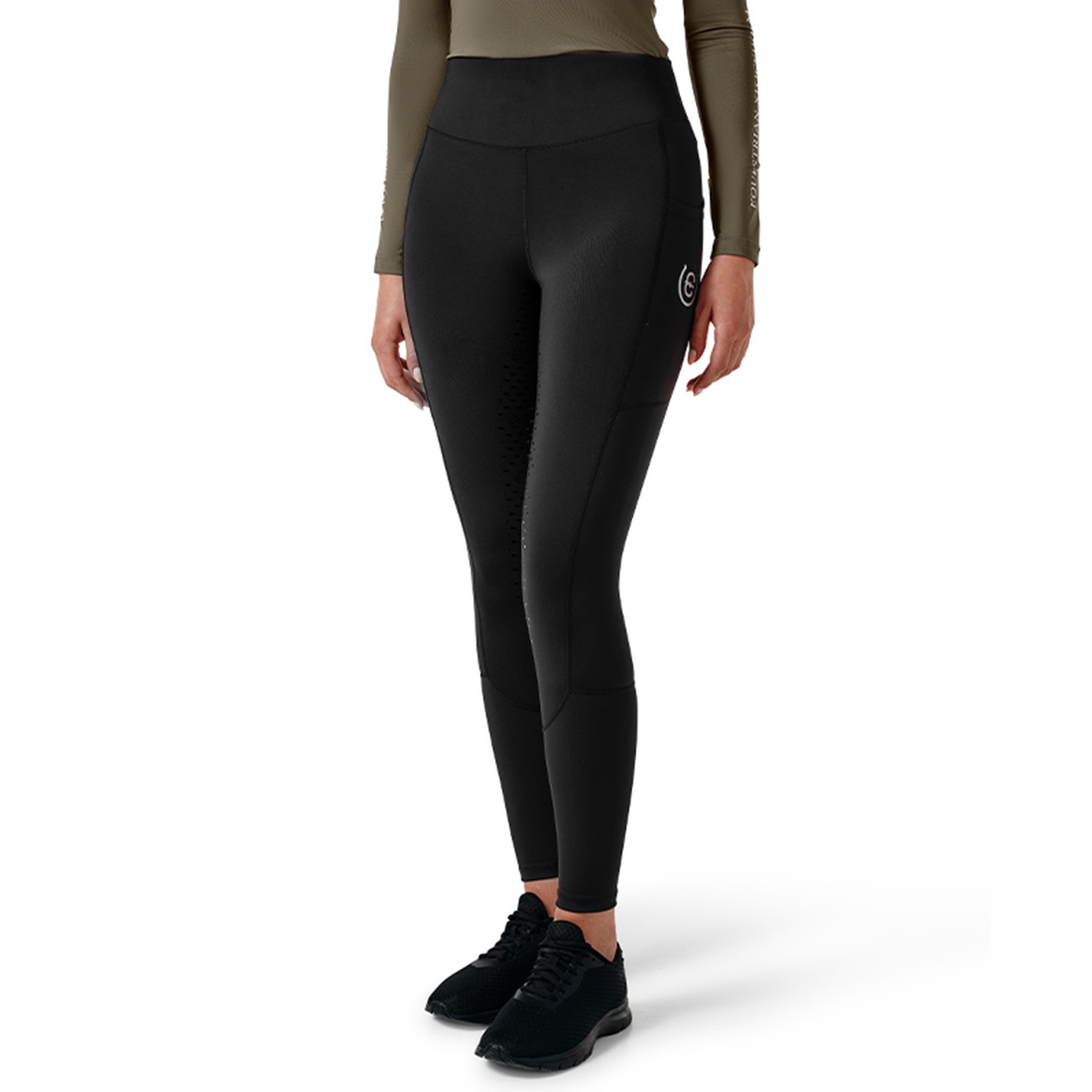 Collants d'équitation ES Dressage Movement Full Grip All Black