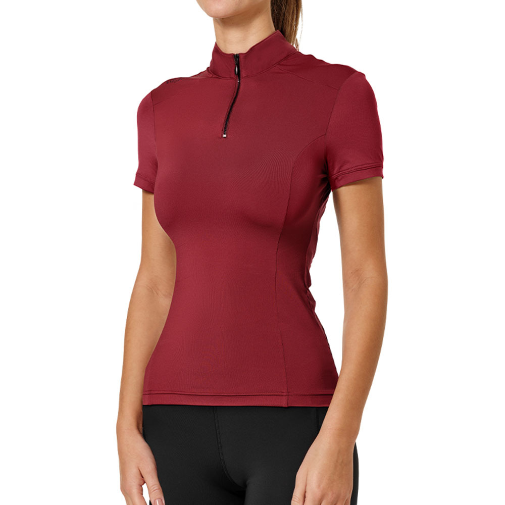 Haut d'entraînement ES UV Protection Short Sleeve Bordeaux