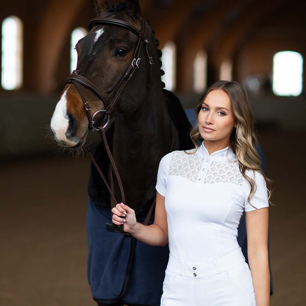 Haut de compétition ES Crystal Champion White Perfection Silver