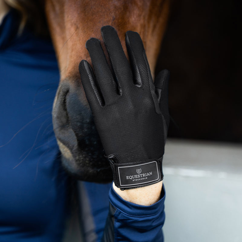 Gants d'équitation ES Summer Black Edition