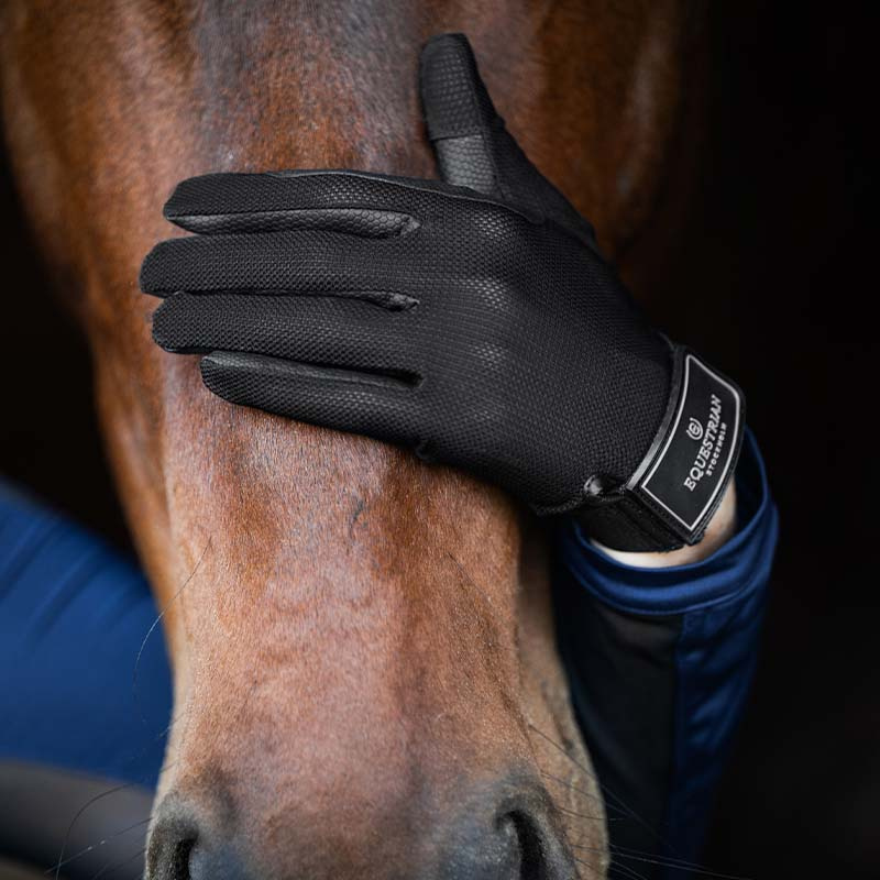 Gants d'équitation ES Summer Black Edition