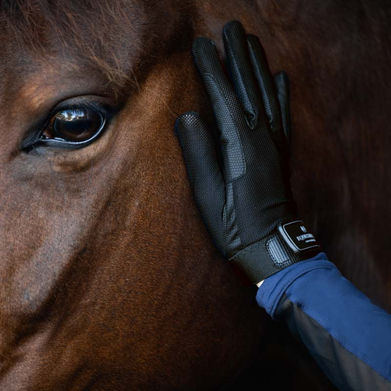 Gants d'équitation ES Summer Black Edition