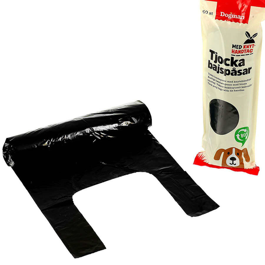 Sacs à déchets avec poignée 60pcs Noir