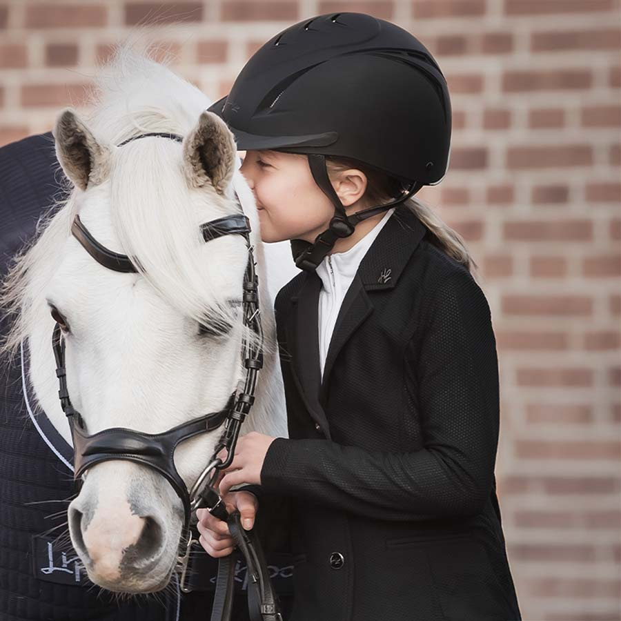 Casque d'équitation Pleasure Noir