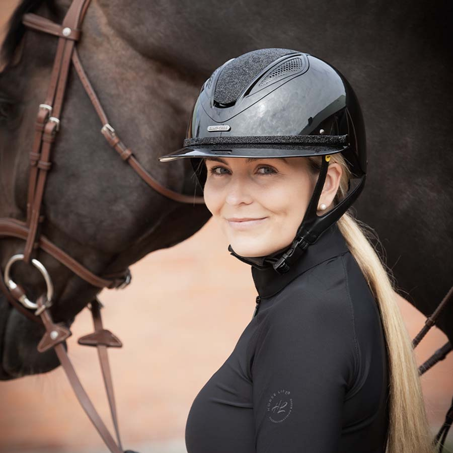Casque d'équitation MIPS Amelia Wide Peak Noir