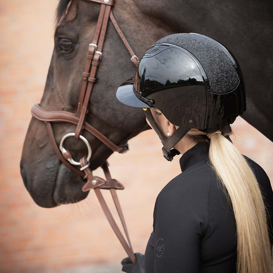 Casque d'équitation MIPS Amelia Wide Peak Noir