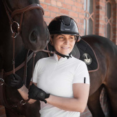 Casque d'équitation MIPS Amelia Wide Peak Noir Casque d'équitation MIPS Amelia Wide Peak Noir