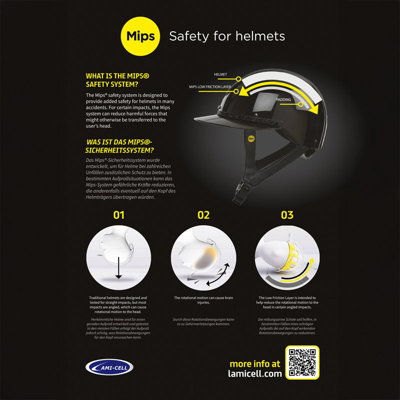 Casque d'équitation MIPS Amelia Wide Peak Noir