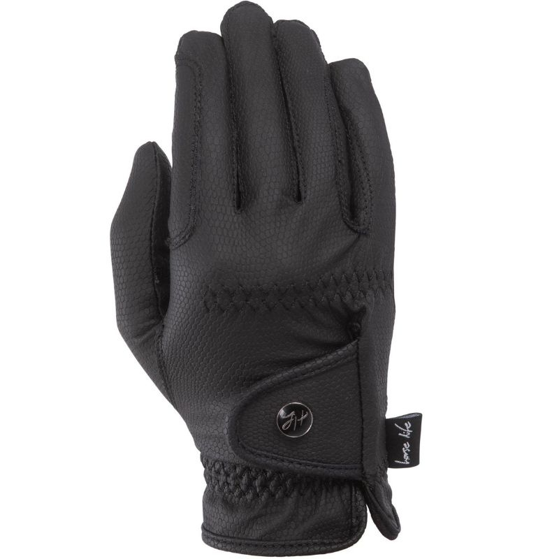 Gants d'équitation Flexible Grip Noir
