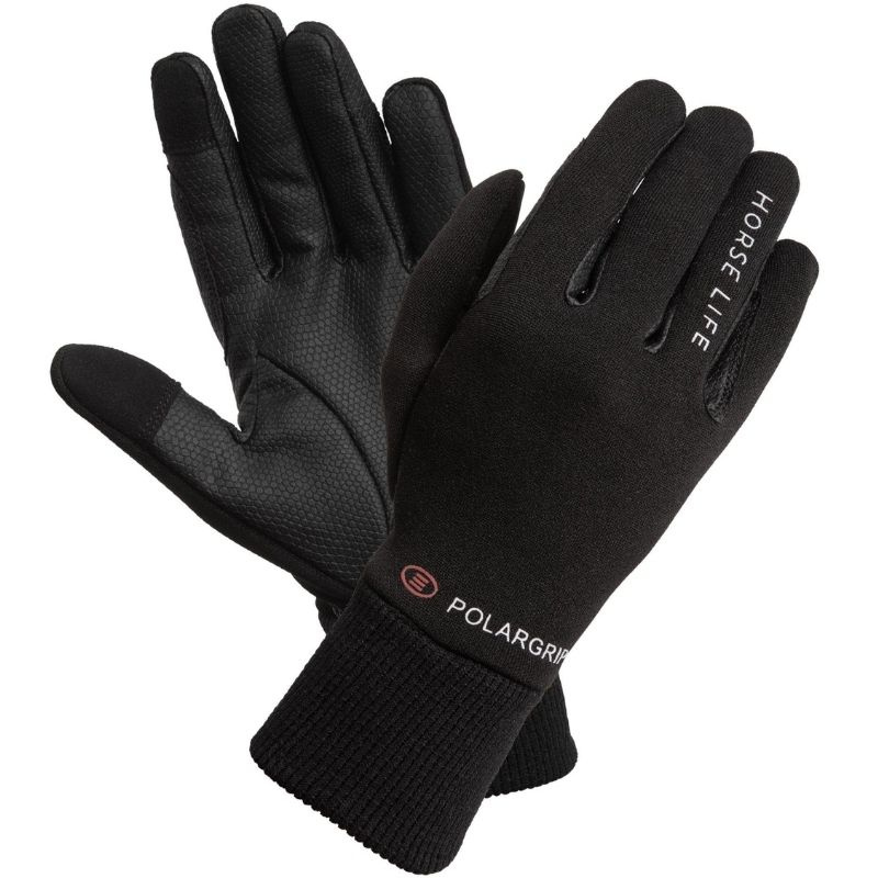 Gants d'équitation d'hiver Polargrip Noir