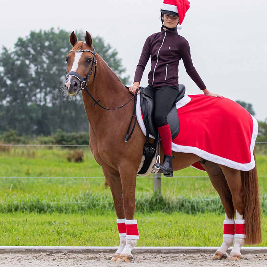 Housse de casque Bonnet de Père Noël Rouge/Blanc