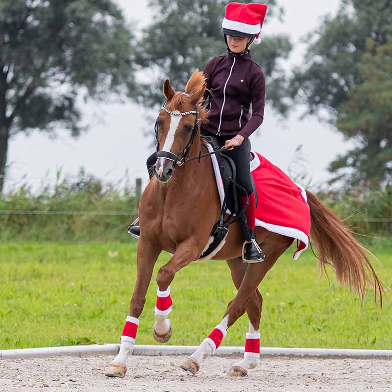 Housse de casque Bonnet de Père Noël Rouge/Blanc