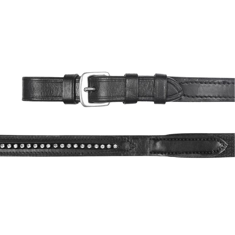 Rênes en sangle Diamond Noir