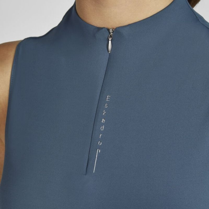 Haut d'équitation Tank Half Zip Classic Sports Vert