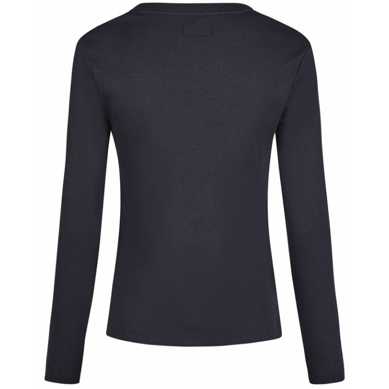 Pull Rib Longsleeve Classic Sports Bleu Marine