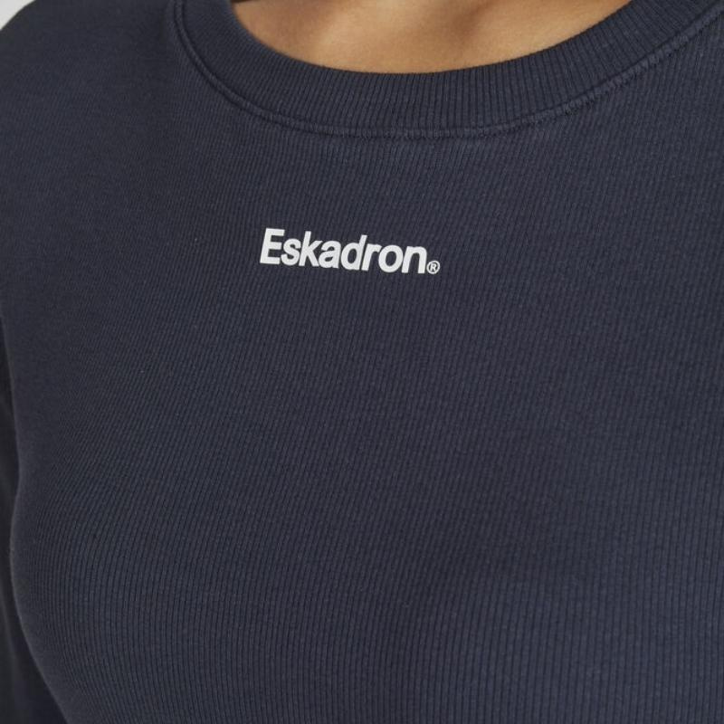 Pull Rib Longsleeve Classic Sports Bleu Marine