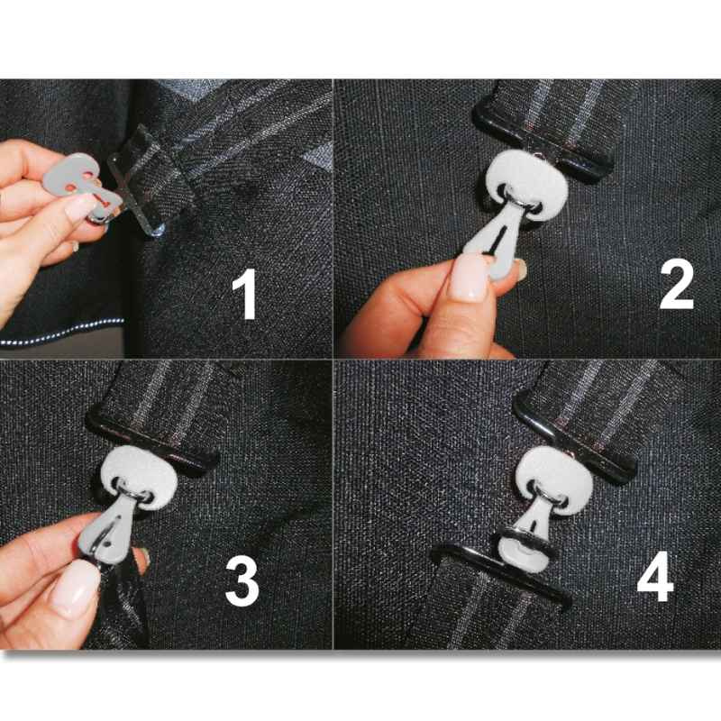 Safe-Gum attaches pour fermetures T 6-pack Gris