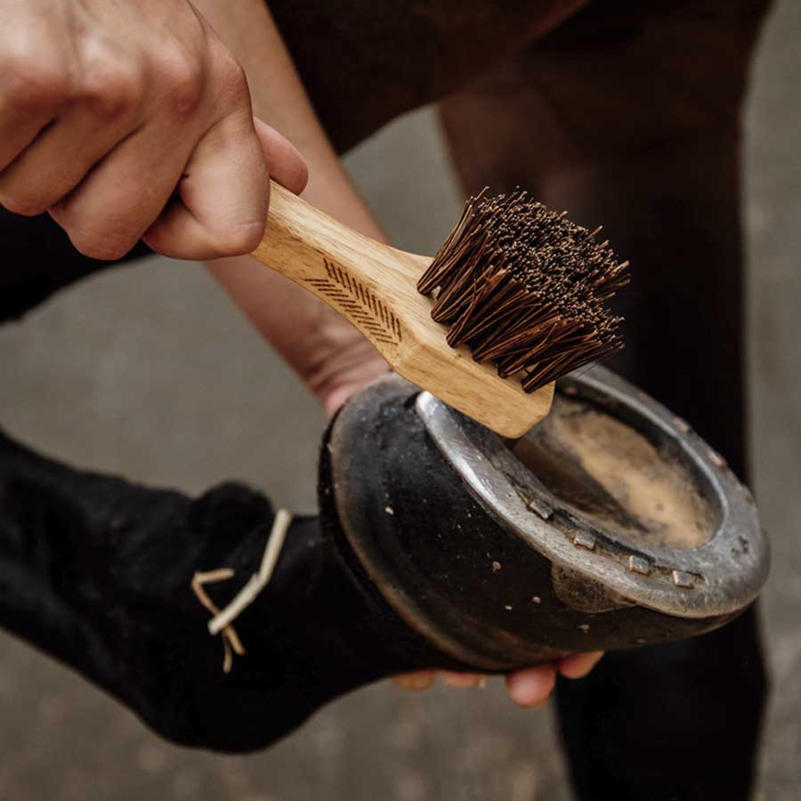 Raclette à sabots avec brosse Marron