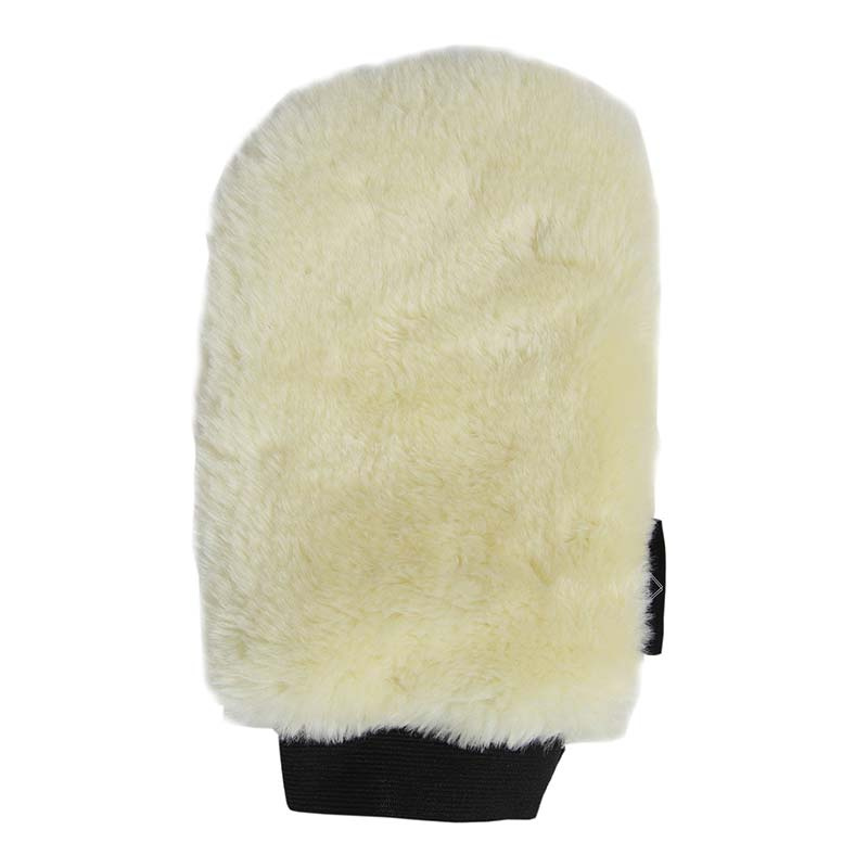 Gant de Toilettage en Peau de Mouton Blanc