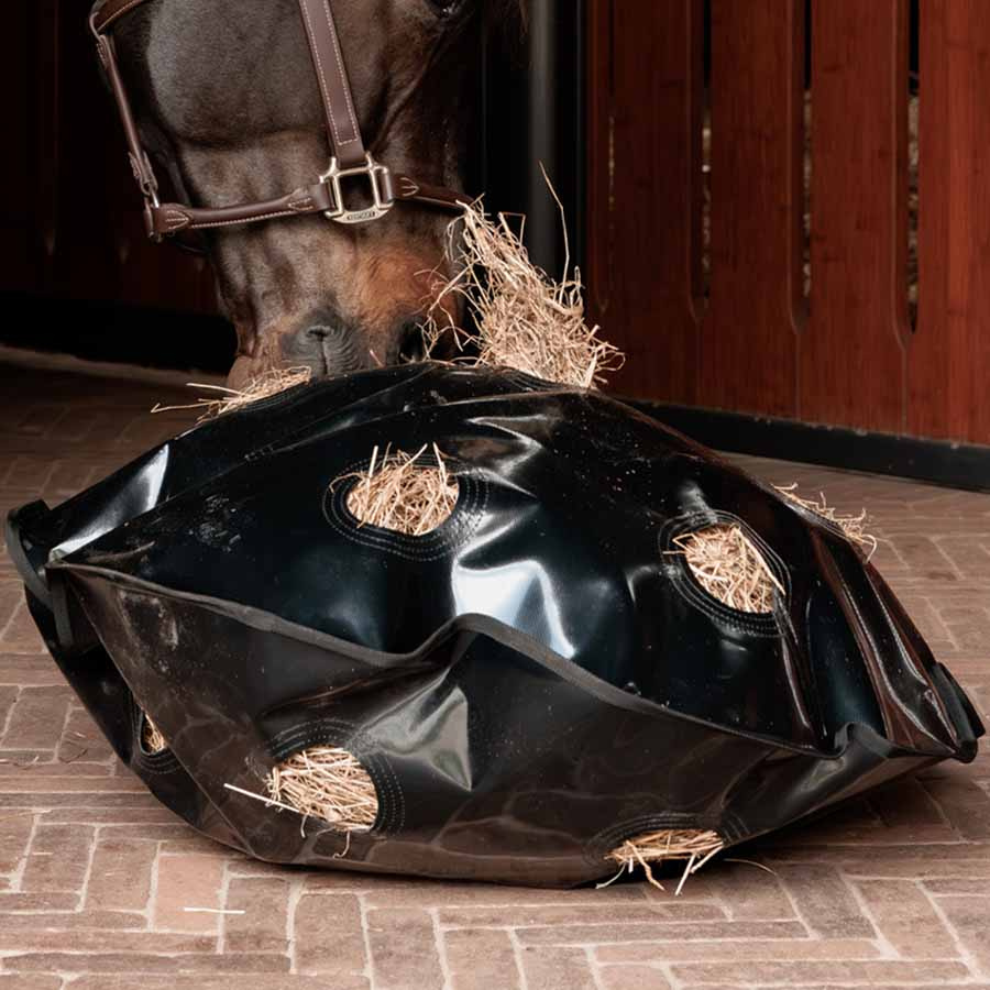 Filet à foin Play & Haybag Slowfeeder Round Noir